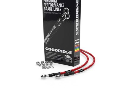 Goodridge 04-06 Yamaha FZ6 FZ6S Red Front SS Brake Lines For Discount