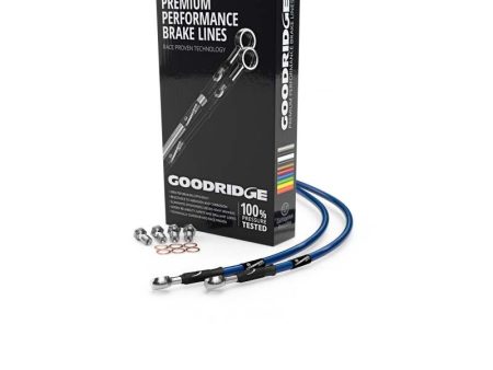 Goodridge 04-06 Yamaha FZ6 FZ6S Electric Blue Front SS Brake Lines For Discount