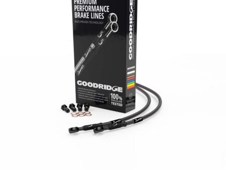 Goodridge 04-08 Yamaha FZ6 FZ6S Carbon Rear SS Brake Lines w Black Fittings on Sale