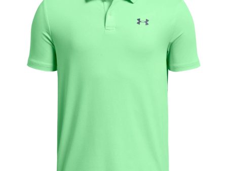 Under Armour Performance Junior Polo Shirt - Matrix Green Midnight Navy Online Sale