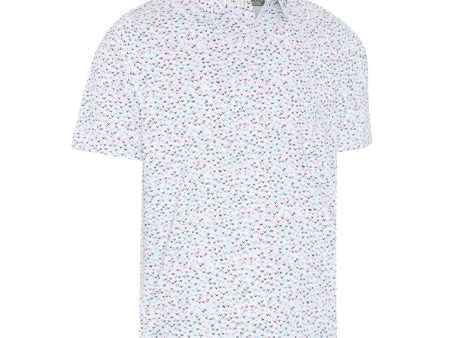 Callaway Confetti Print Polo Shirt - Bright White Online Hot Sale