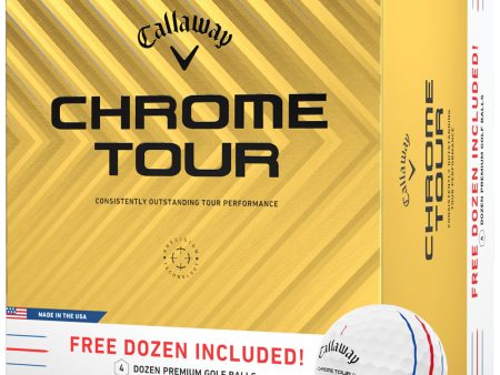 Callaway Chrome Tour Triple Track Golf Balls - White - 4 For 3 Dozen Sale