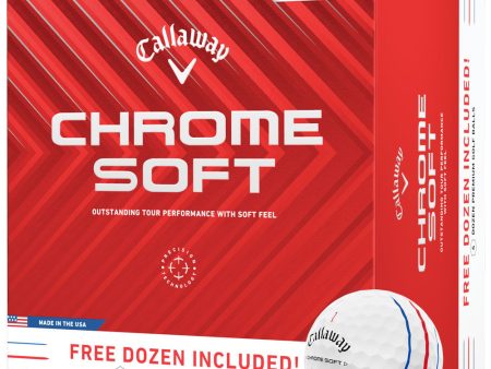 Callaway Chrome Soft Triple Track Golf Balls - White - 4 For 3 Dozen Hot on Sale