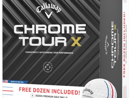 Callaway Chrome Tour X Triple Track Golf Balls - White - 4 For 3 Dozen Online now