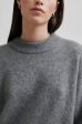 SECOND FEMALE | JERSEY MUJER | BROOK KNIT DROP SHOULDER O-NECK CHARCOAL GRAY | GRIS For Discount