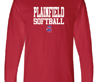 Plainfield Softball 50 50 Long Sleeve Shirt 2023 Cheap