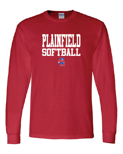 Plainfield Softball 50 50 Long Sleeve Shirt 2023 Cheap