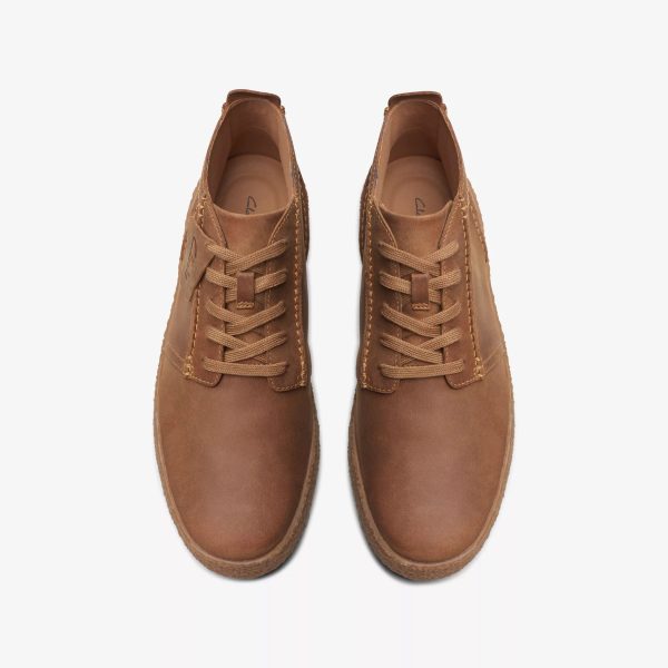 CLARKS | BOTINES HOMBRE | STREETHILL MID DARK TAN LEATHER | BEIGE For Discount