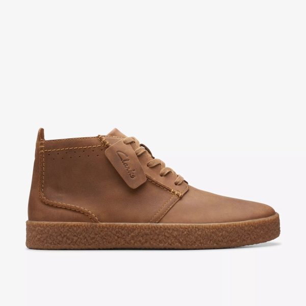 CLARKS | BOTINES HOMBRE | STREETHILL MID DARK TAN LEATHER | BEIGE For Discount