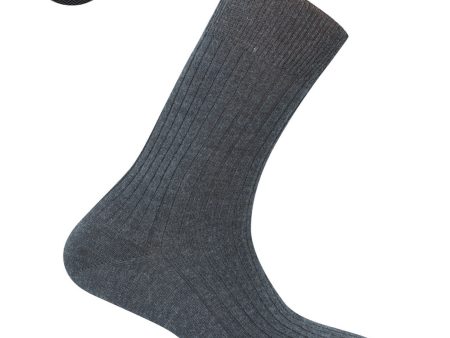 PUNTO BLANCO | CALCETINES HOMBRE | CLÁSICO LANA AUSTRALIA | GRIS Discount