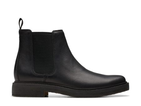 CLARKS | BOTINES CHELSEA HOMBRE | CLARKDALE EASY BLACK LEATHER | NEGRO on Sale