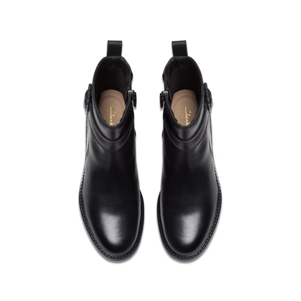 CLARKS | BOTINES MUJER | RENEWAL STYLE BLACK LEATHER | NEGRO Online Sale