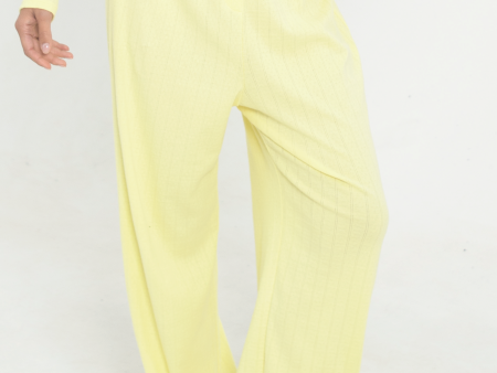 Pointelle Pants - Butter Yellow Hot on Sale