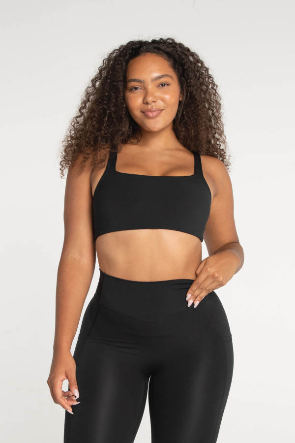 Square Bra  - Black Online Sale