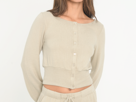 Cardigan Sweater - Oatmeal For Cheap