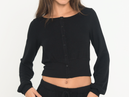 Cardigan Sweater - Black Sale