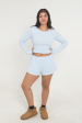 Pointelle Shorts - Baby Blue Online