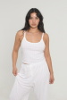 Pointelle Scoop Tank - White Discount