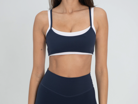 Layered Bra - Navy For Discount