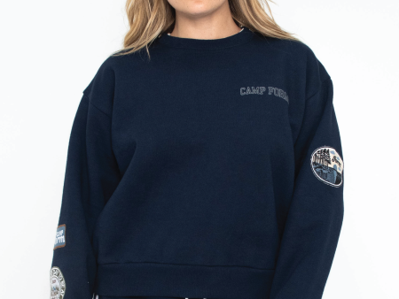 Camp Crewneck - Navy Online Sale